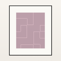 Soft Pastel Geometric Line Wall Art