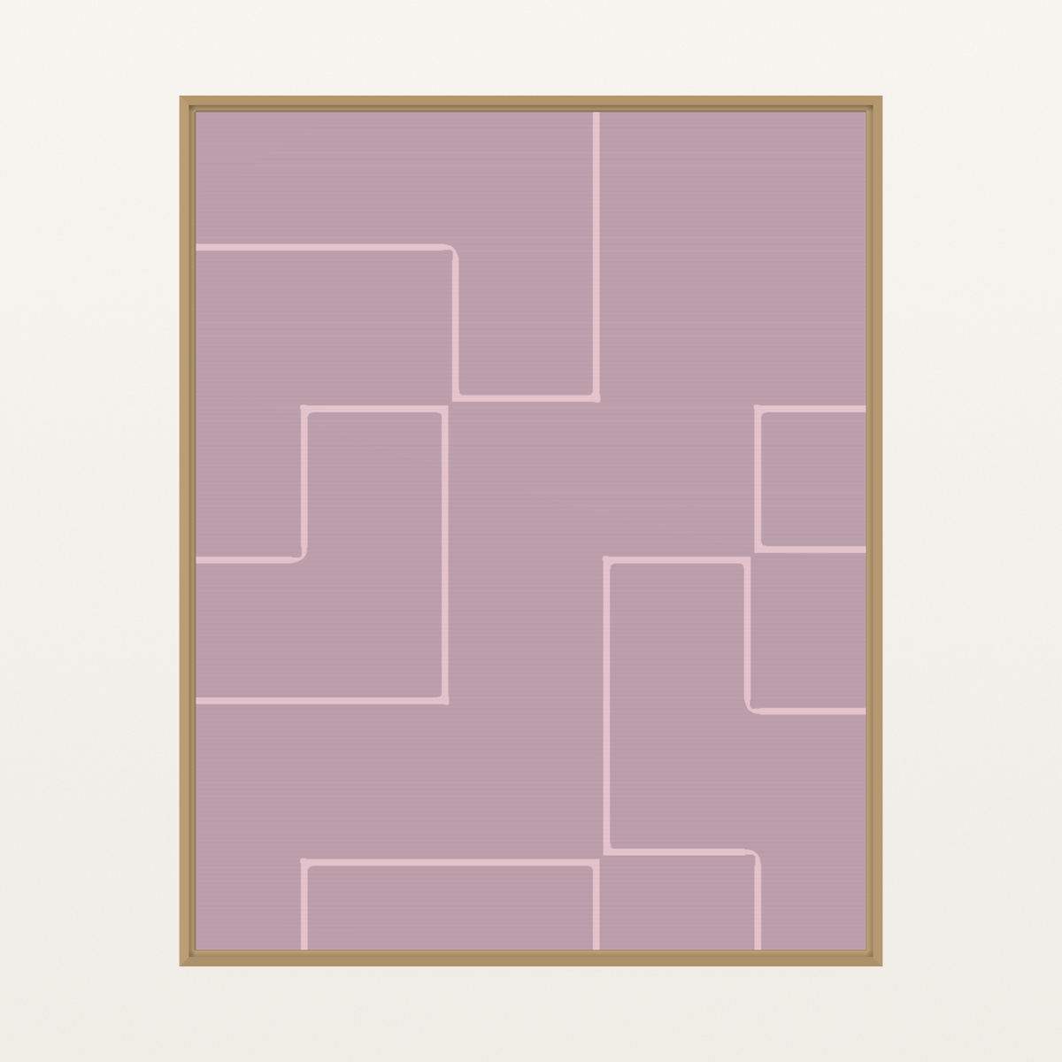 Soft Pastel Geometric Line Wall Art