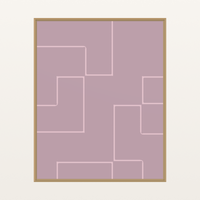 Soft Pastel Geometric Line Wall Art