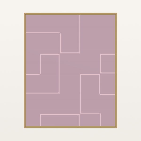 Soft Pastel Geometric Line Wall Art