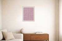 Soft Pastel Geometric Line Wall Art