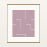 Soft Pastel Geometric Line Wall Art