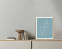 Soft Pastel Adire – Limited Edition Adire Art Print — Grey wall with bowl