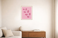 Soft Pastel Eucalyptus Painterly Wall Art Print — Living room lifestyle