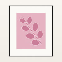 Soft Pastel Eucalyptus Painterly Wall Art Print — Black gallery mat