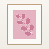 Soft Pastel Eucalyptus Painterly Wall Art Print — Natural gallery mat