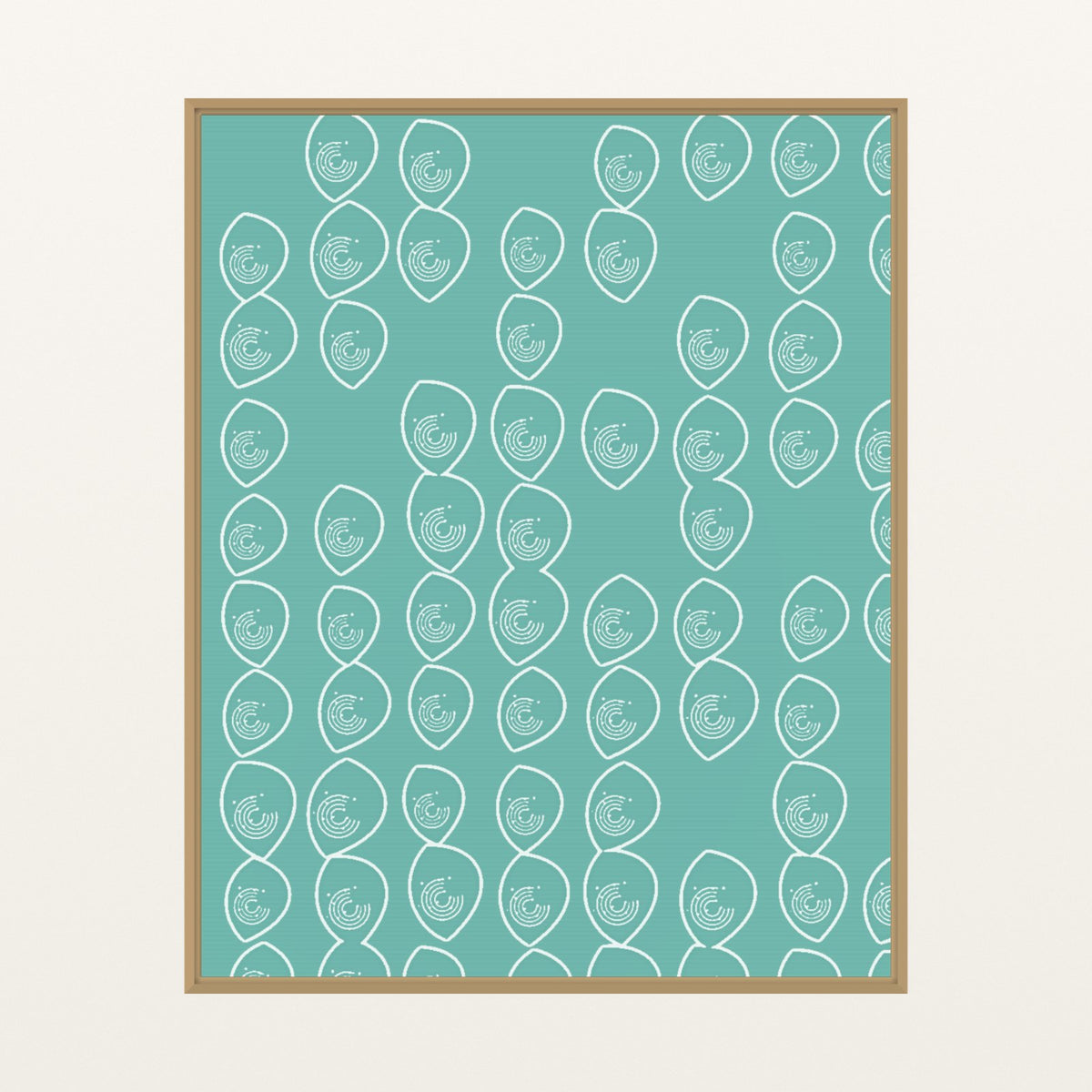 Soft Pastel Paisley – Premium Paisley Wall Art Print — Floating natural frame