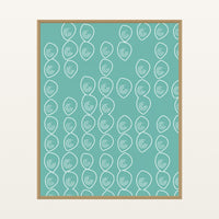 Soft Pastel Paisley – Premium Paisley Wall Art Print — Floating natural frame