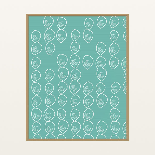 Soft Pastel Paisley – Premium Paisley Wall Art Print — Floating natural frame