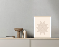 Spiral Warm Earth Abstract Wave Art Print