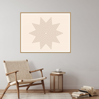 Spiral Warm Earth Abstract Wave Art Print