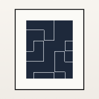 Bold Modern Geometric Line Wall Art