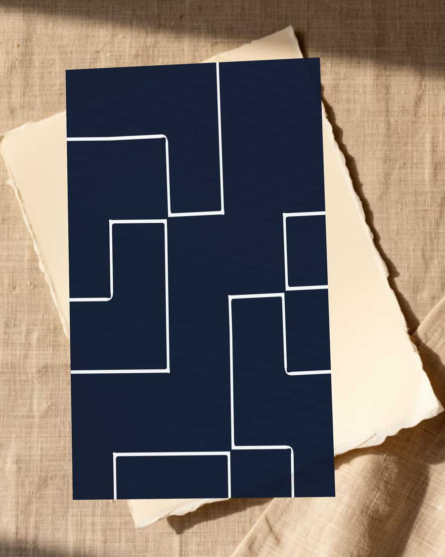 Bold Modern Geometric Line Wall Art — room scene