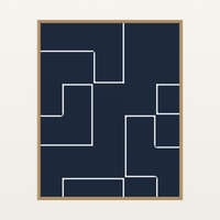 Bold Modern Geometric Line Wall Art