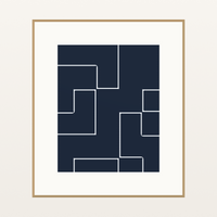 Bold Modern Geometric Line Wall Art
