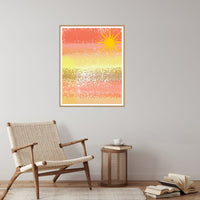 Sunny Washed Watercolor Wash Art Print — Reading nook