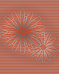 Warm Sunset Sunflower Painterly Etched Line Art (Copy)