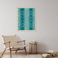 Teal Ink Marble Swirl – Signed 50-Edition Giclée Print for Gallery Walls — Reading nook