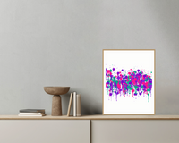 Technicolour Band: Electric Jewel Art Print