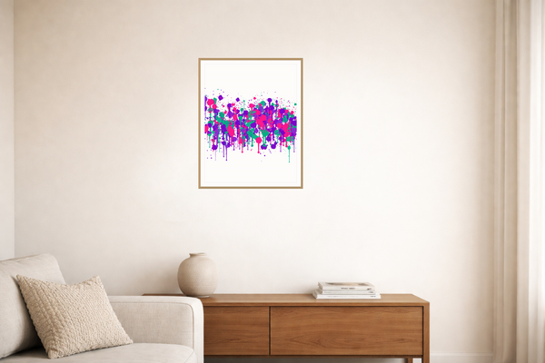 Technicolour Band: Electric Jewel Art Print