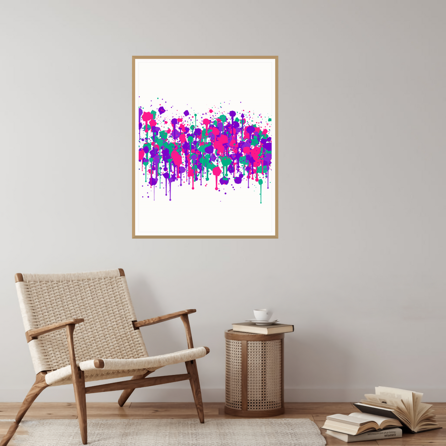 Technicolour Band: Electric Jewel Art Print — room scene