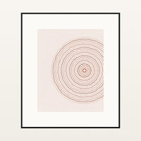 Terracotta & Blush Geometric – Signed 50-Edition Giclée Print for Gallery Walls — Black gallery mat