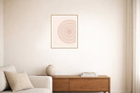 Terracotta & Blush Geometric – Signed 50-Edition Giclée Print for Gallery Walls — Living room lifestyle