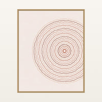 Terracotta & Blush Geometric – Signed 50-Edition Giclée Print for Gallery Walls — Floating natural frame