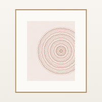 Terracotta & Blush Geometric – Signed 50-Edition Giclée Print for Gallery Walls — Natural gallery mat