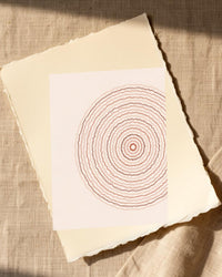 Terracotta & Blush Geometric – Signed 50-Edition Giclée Print for Gallery Walls — Paper/edge detail