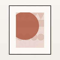Terracotta & Blush Ombré Gradient – Premium Ombré Gradient Wall Art Print — Black gallery mat