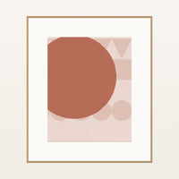 Terracotta & Blush Ombré Gradient – Premium Ombré Gradient Wall Art Print — Natural gallery mat