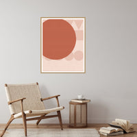 Terracotta & Blush Ombré Gradient – Premium Ombré Gradient Wall Art Print — Reading nook