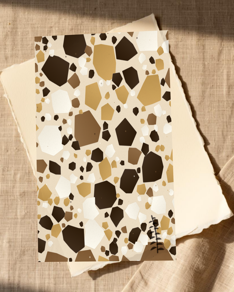 Terrazzo Garden | Premium Ombré Gradient Art Print — room scene