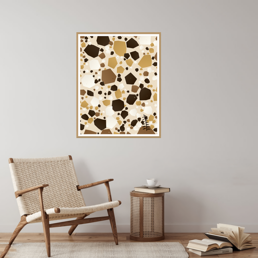 Terrazzo Garden | Premium Ombré Gradient Art Print — room scene