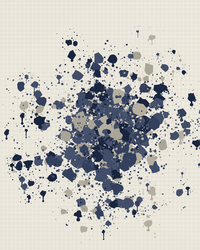 Sashiko Light Indigo Organic Texture Paint-splatter Wall Art