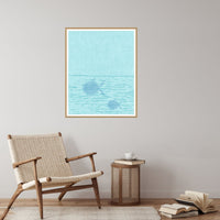 Turquoise Depths Fish Sketch-filter – Premium Sketch-filter Wall Art Print — Reading nook