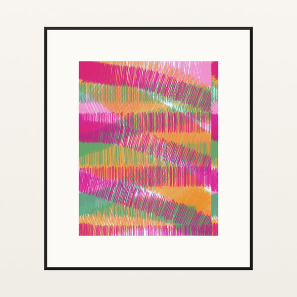 Turquoise Depths Painterly – Signed 50-Edition Giclée Print for Gallery Walls — Black gallery mat
