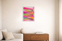 Turquoise Depths Painterly – Signed 50-Edition Giclée Print for Gallery Walls — Living room lifestyle