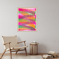 Turquoise Depths Painterly – Signed 50-Edition Giclée Print for Gallery Walls — Reading nook