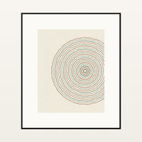 Ukiyo-e Celadon Geometric – Signed 50-Edition Giclée Print for Gallery Walls — Black gallery mat
