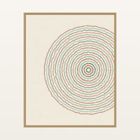 Ukiyo-e Celadon Geometric – Signed 50-Edition Giclée Print for Gallery Walls — Floating natural frame