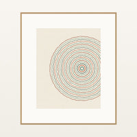 Ukiyo-e Celadon Geometric – Signed 50-Edition Giclée Print for Gallery Walls — Natural gallery mat