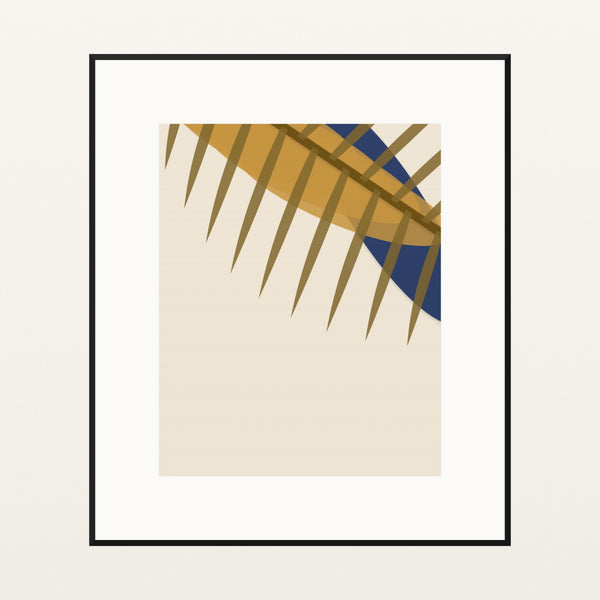 Ultramarine & Gold Ombré Gradient – Signed 50-Edition Giclée Print for Gallery Walls — Black gallery mat