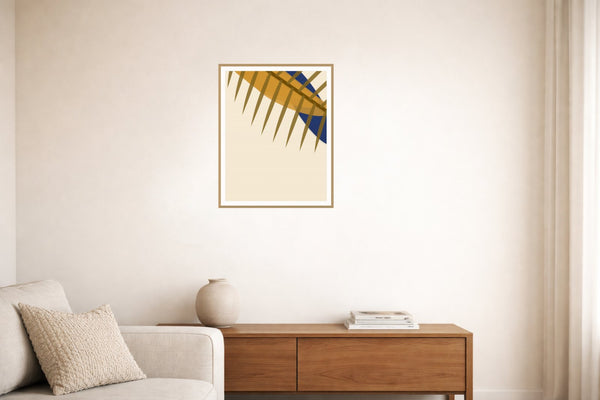 Ultramarine & Gold Ombré Gradient – Signed 50-Edition Giclée Print for Gallery Walls — Living room lifestyle