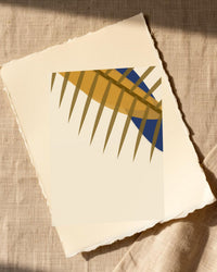 Ultramarine & Gold Ombré Gradient – Signed 50-Edition Giclée Print for Gallery Walls — Paper/edge detail
