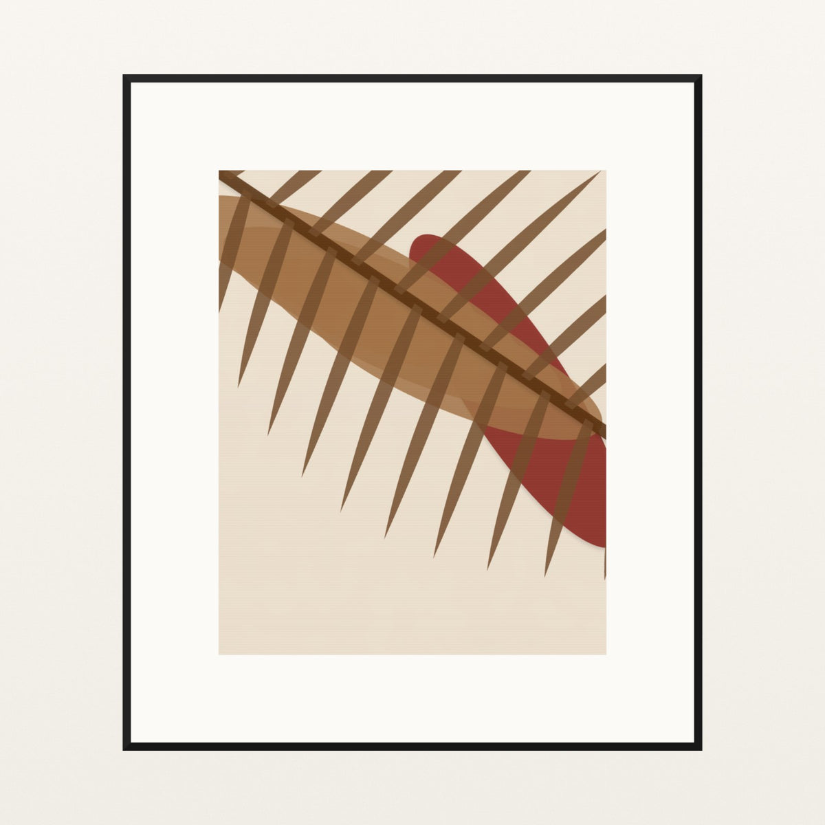 Vermillion & Sienna Ombré Gradient – Signed 50-Edition Giclée Print for Gallery Walls — Black gallery mat