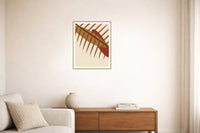 Vermillion & Sienna Ombré Gradient – Signed 50-Edition Giclée Print for Gallery Walls — Living room lifestyle