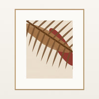 Vermillion & Sienna Ombré Gradient – Signed 50-Edition Giclée Print for Gallery Walls — Natural gallery mat