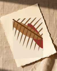 Vermillion & Sienna Ombré Gradient – Signed 50-Edition Giclée Print for Gallery Walls — Paper/edge detail
